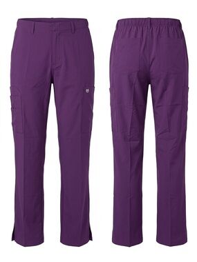 Women’s Purple Cargo Scrub Pants with Utility Pockets